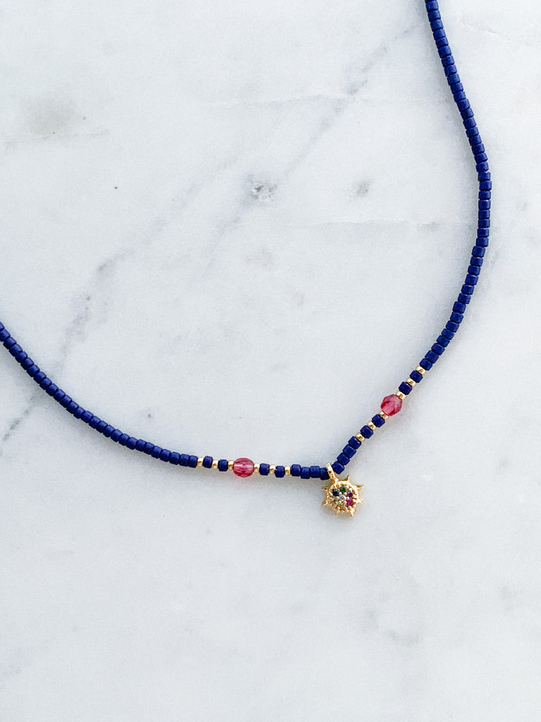 Quaintrelle Tiny Galaxy Charm Necklace